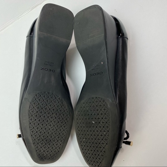 Geox Respira Black Floralie Round Toe Slip On Wedges with Bow Detail Size 9/39 - Picture 12 of 12